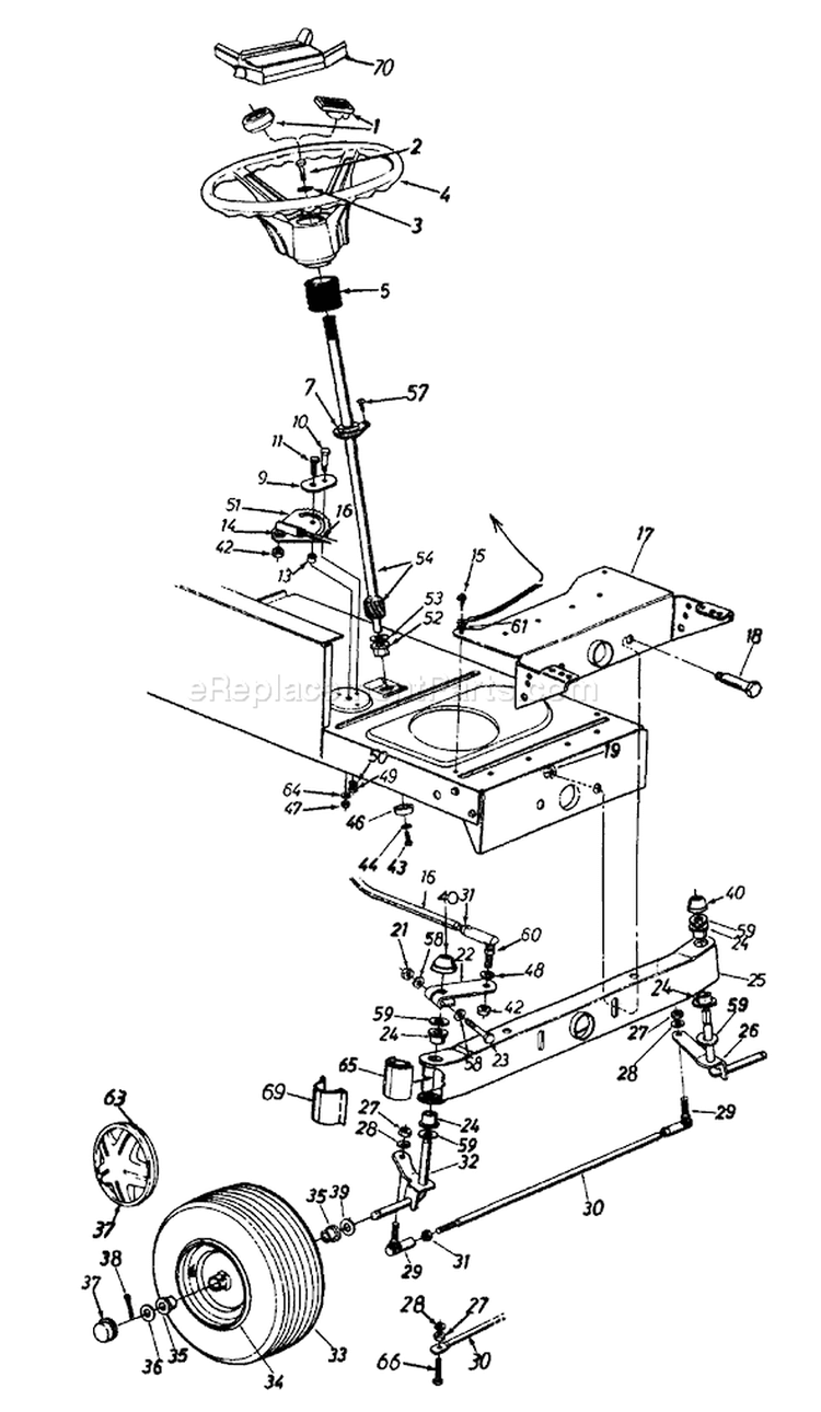 Page A Diagram and Parts List for 13AJ694H401 1997 Yard Man Lawn Tractor